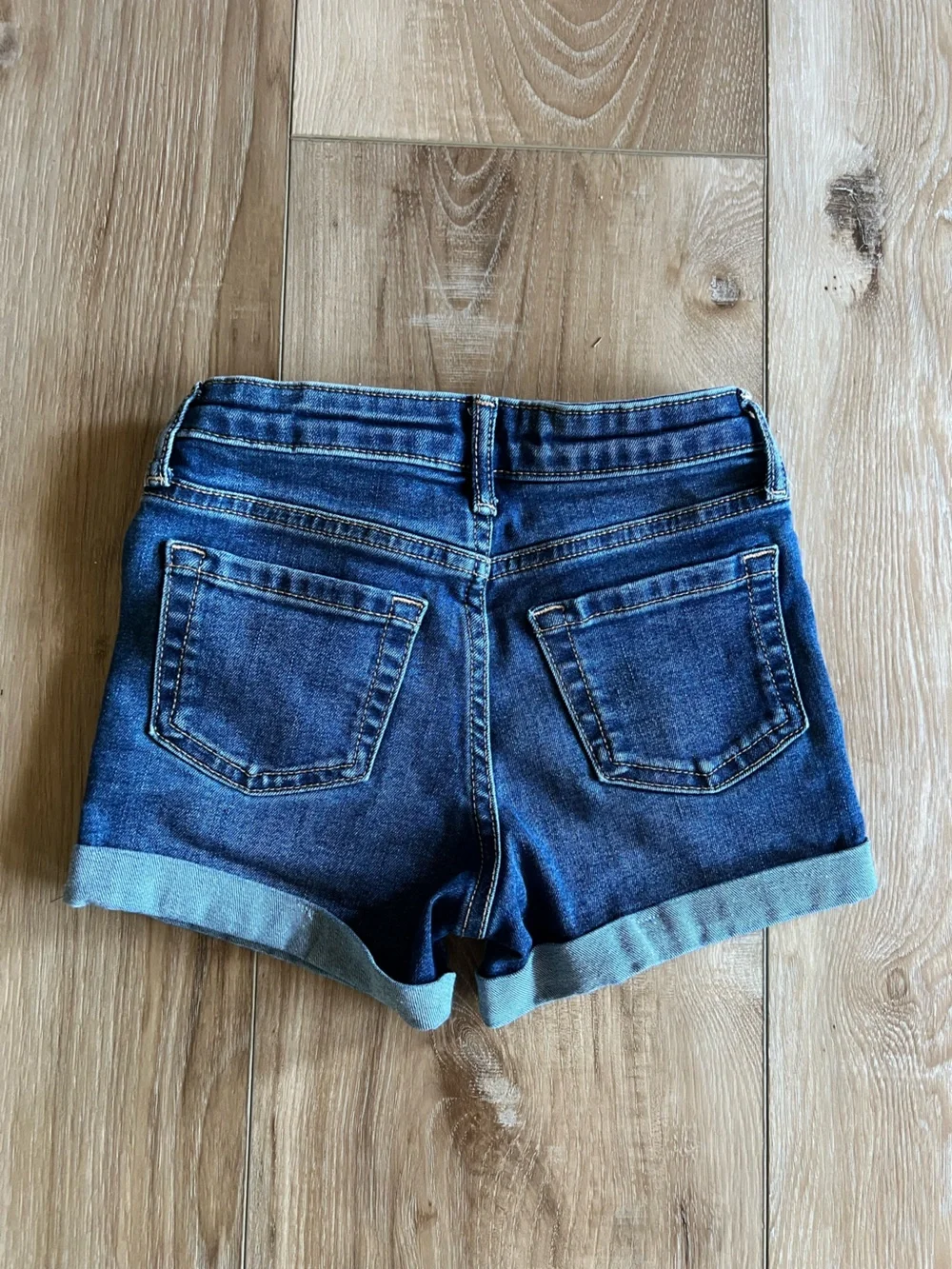 jumping beans dark blue denim shorts with contrast stitching